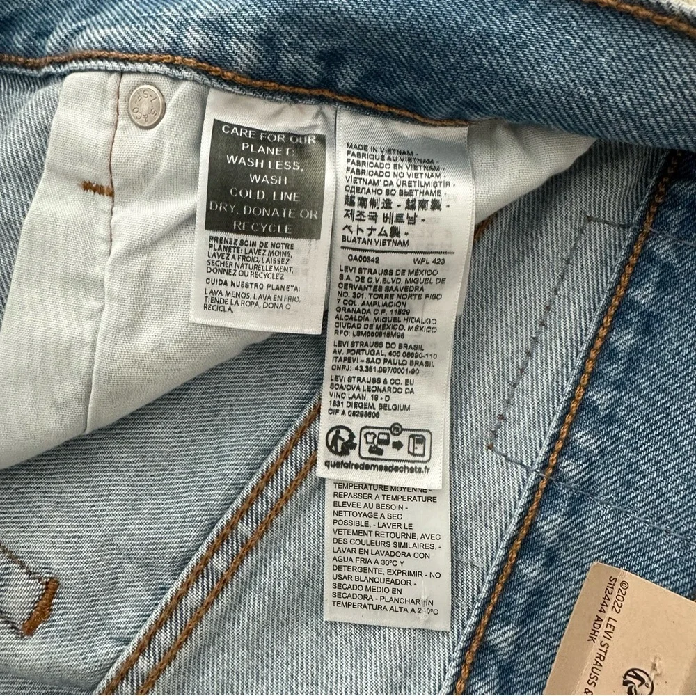 Levi's 501 Shorts Women’s 29 High Rise Distressed Cut Off Denim 56327 Blue NEW - Picture 7 of 11